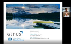Genus Capital Management presentation deck of the company's sustainable Investing Update