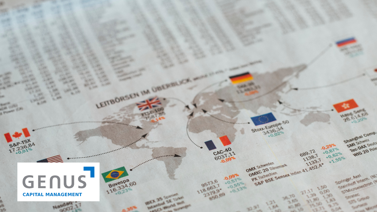 world map with financial stocks referent to each county