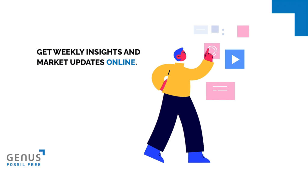white background image with the writing "get weekly insights and market updates online"
