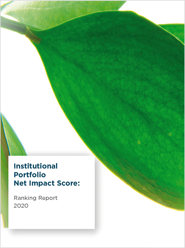 2020 Institutional Net Impact Ranking Report with Genus Capital Management's logo