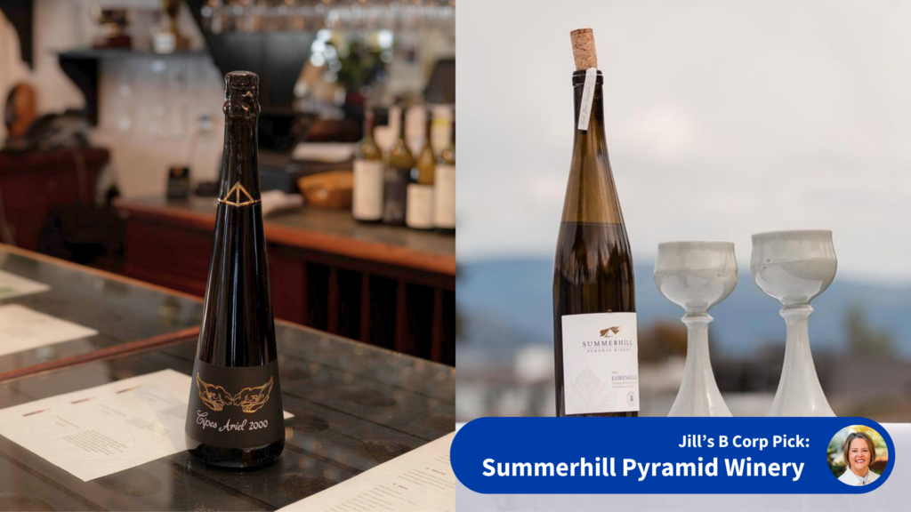 Summerhill Pyramid Winery B Corp gift pick graphic