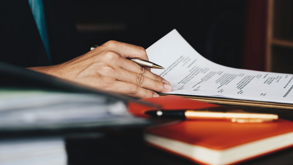 reviewing legal documents